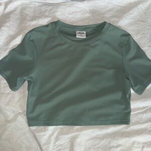 GS Whitney Short Sleeve Crop Top - Cement Brown